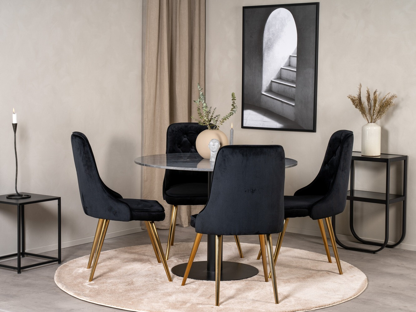 Dining set Dallas 1627 (Black)