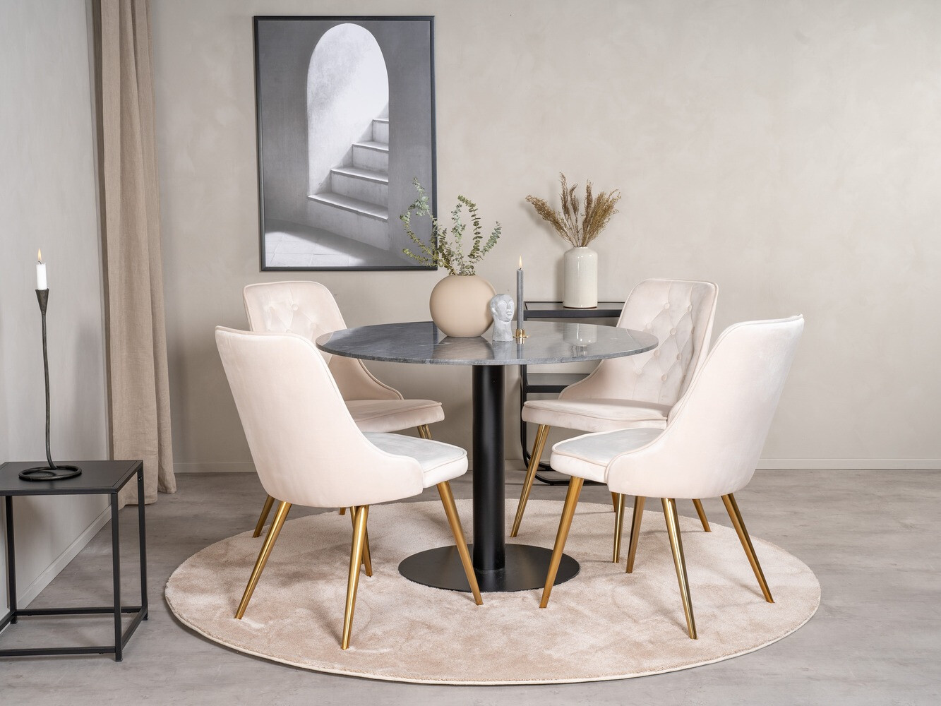 Dining set Dallas 1627 (Pink)