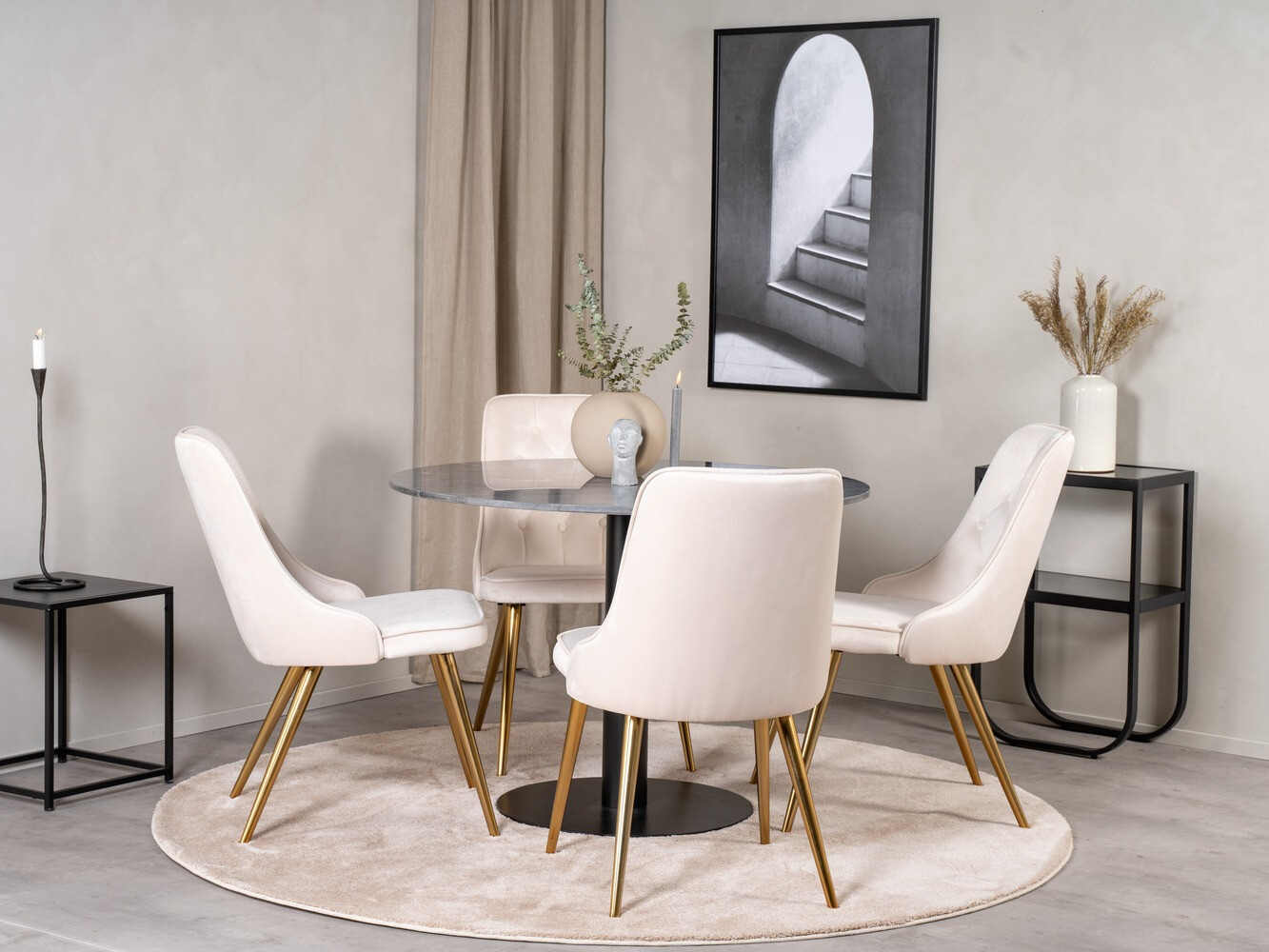 Dining set Dallas 1627 (Pink)