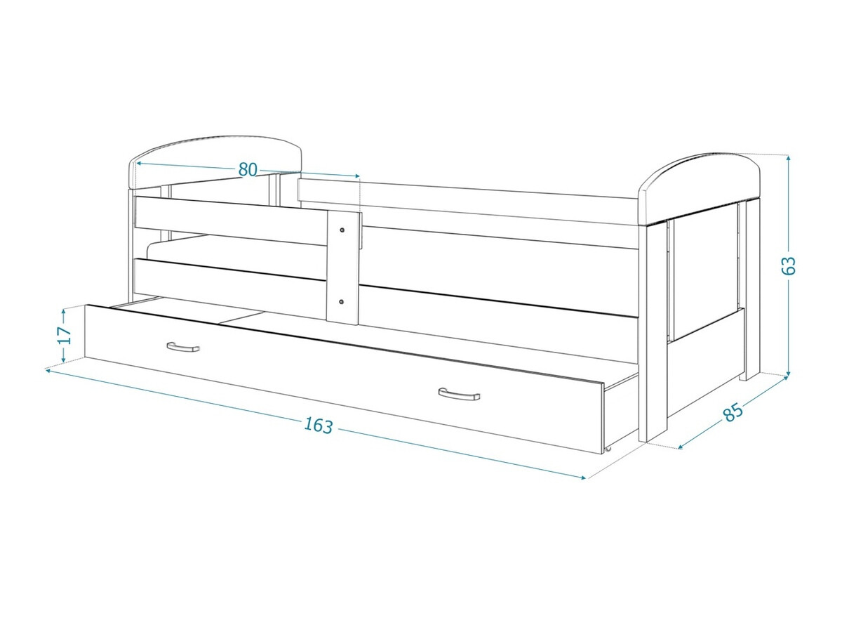 Bed Tentive 100 (Blue + White)