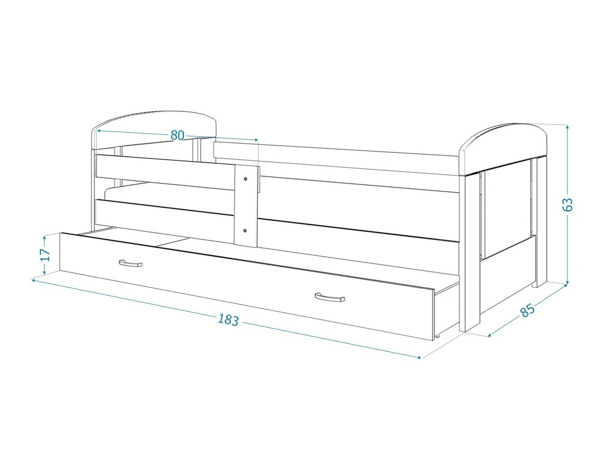 Bed Tentive 100 (Blue + White)