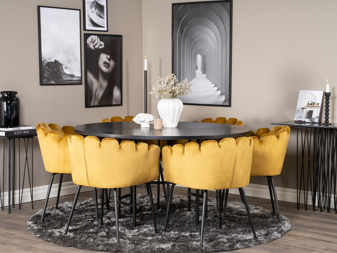 Dining set Dallas 312 (Yellow + Black)