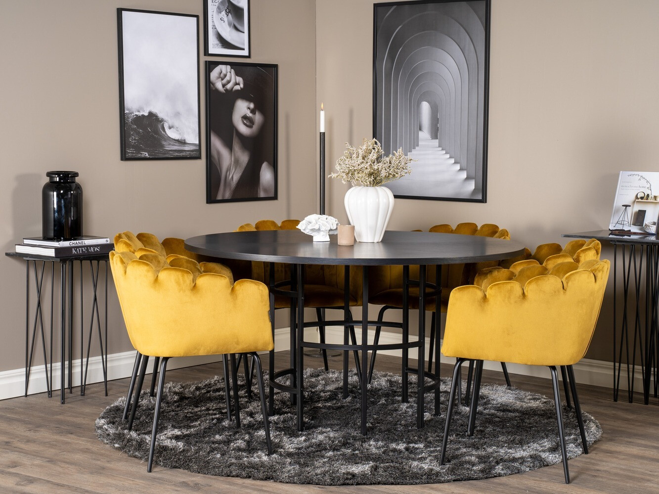 Dining set Dallas 312 (Yellow + Black)