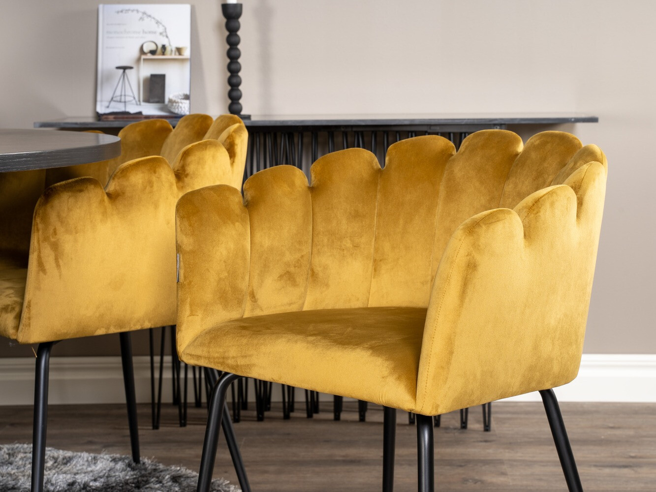 Dining set Dallas 312 (Yellow + Black)