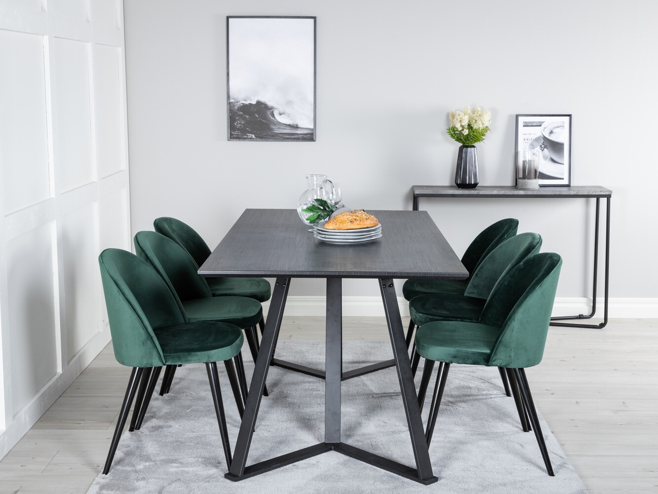 Dining set Dallas 360 (Green + Black)