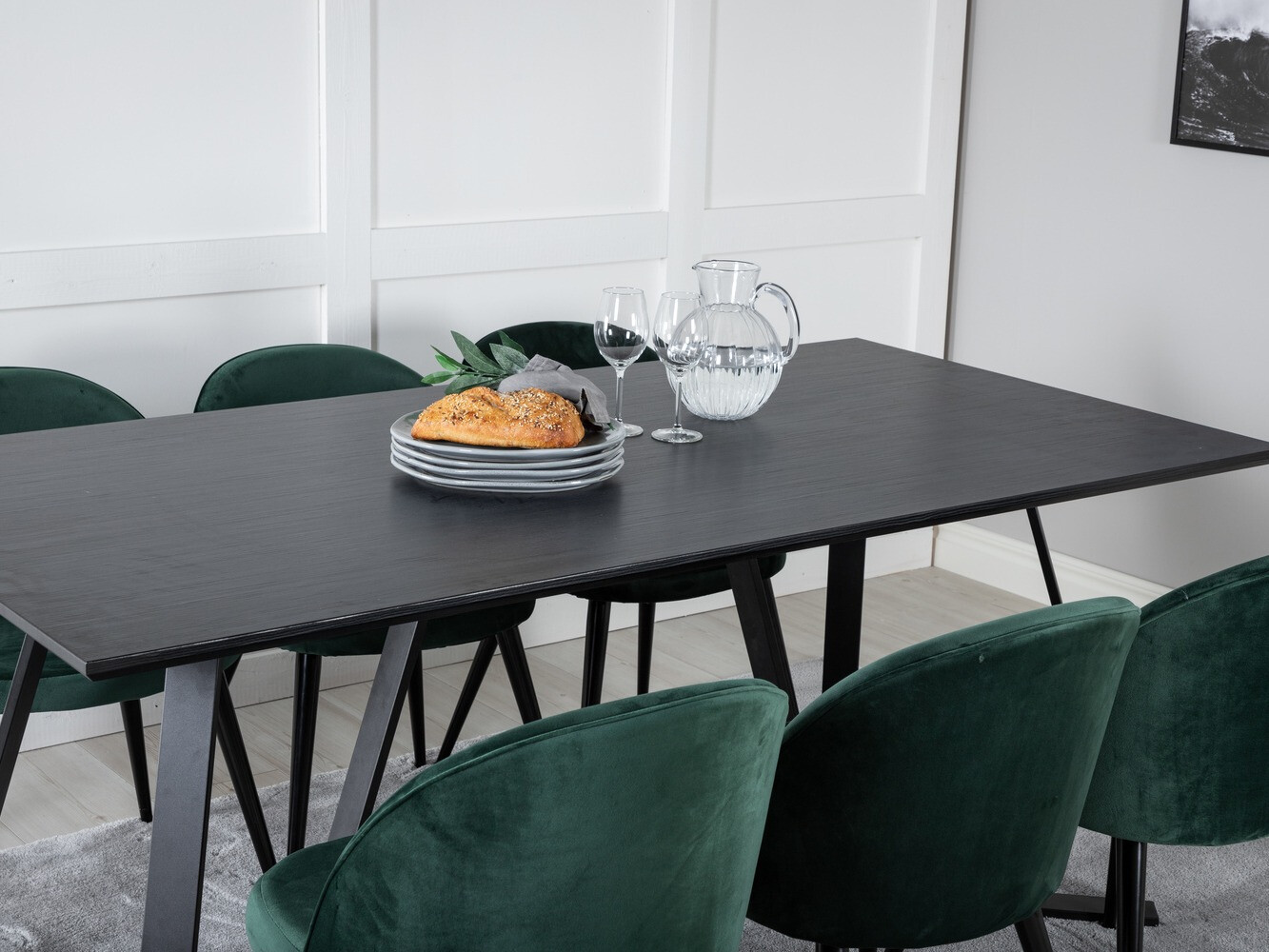 Dining set Dallas 360 (Green + Black)