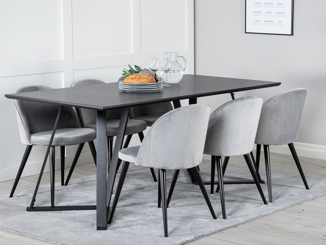 Dining set Dallas 360 (Grey + Black)