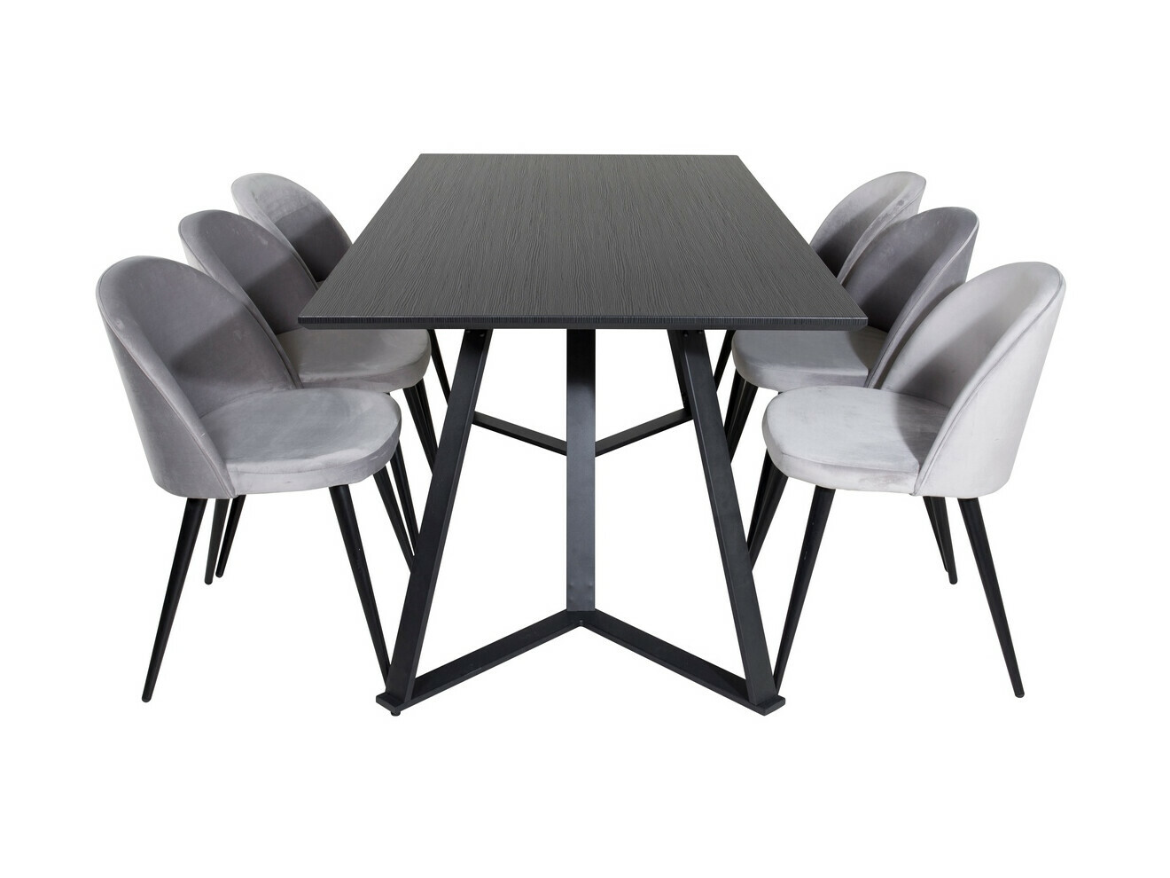 Dining set Dallas 360 (Grey + Black)