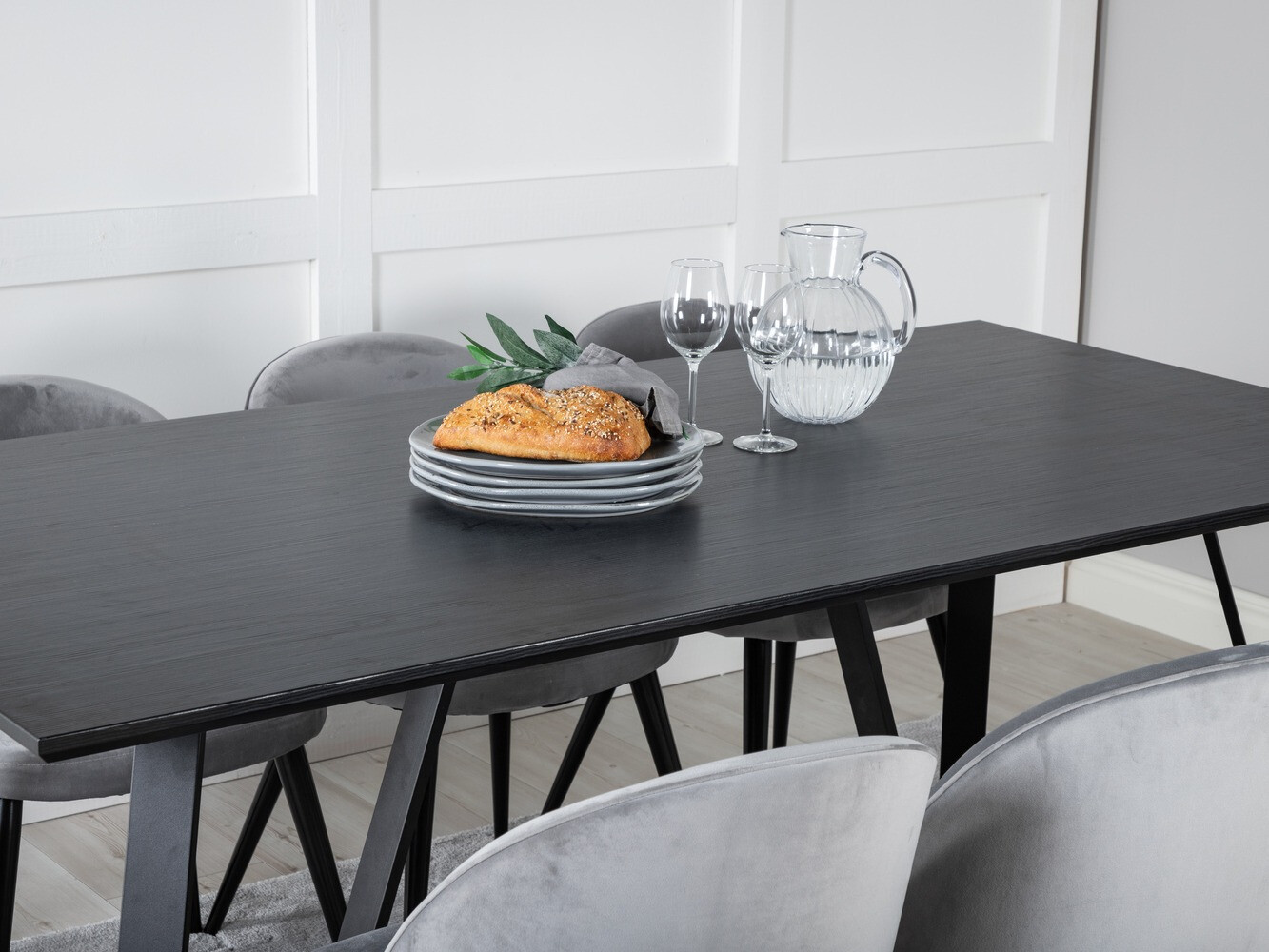 Dining set Dallas 360 (Grey + Black)