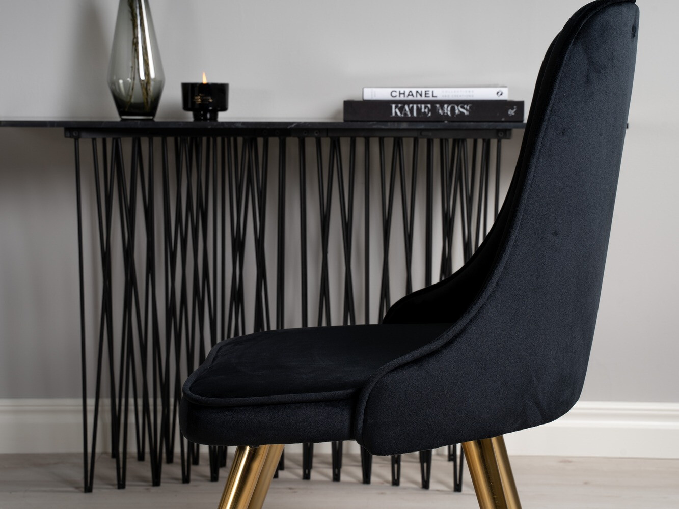 Dining set Dallas 1178 (Black + Golden)