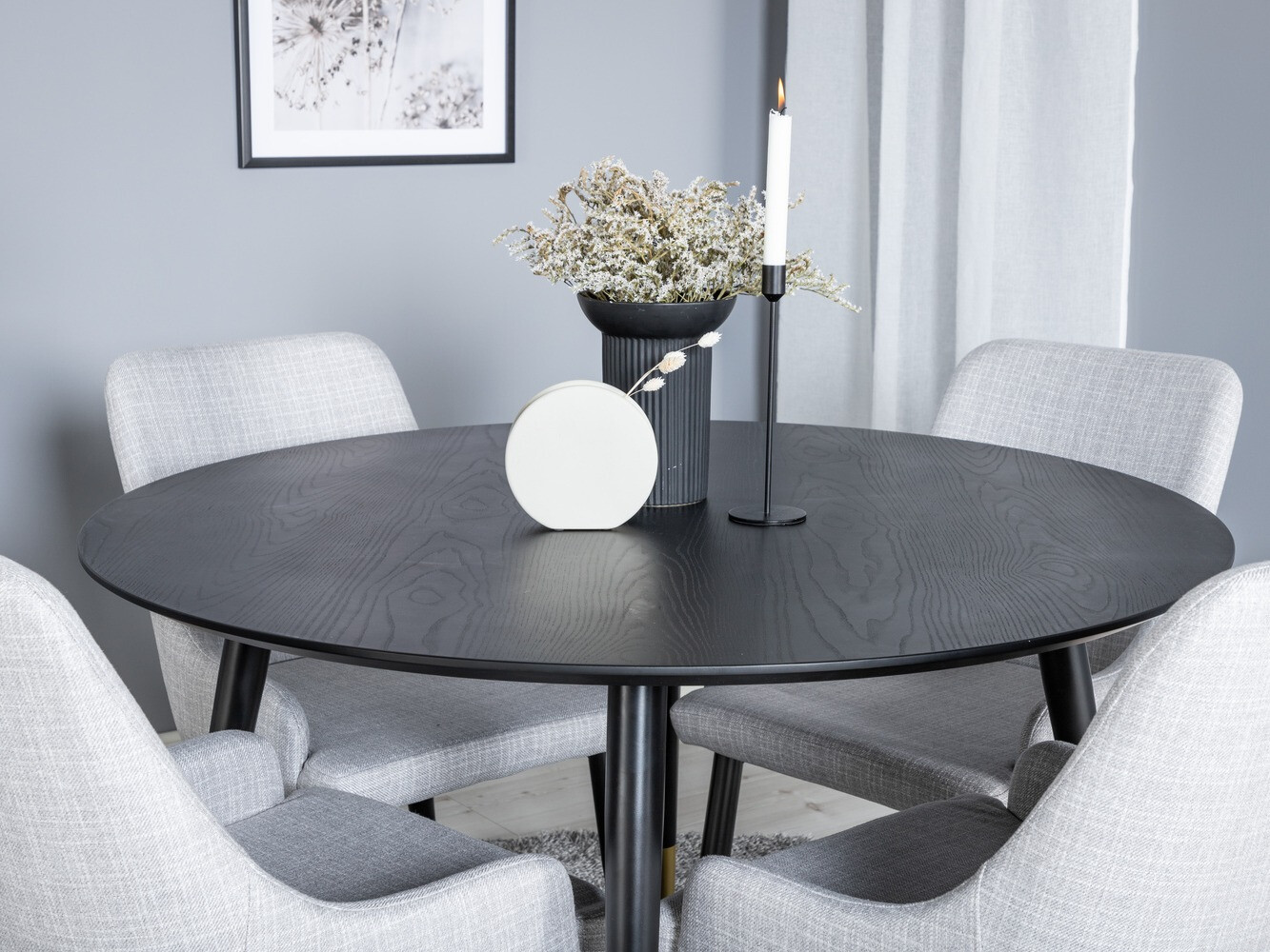 Dining set Dallas 1181 (Grey + Black)