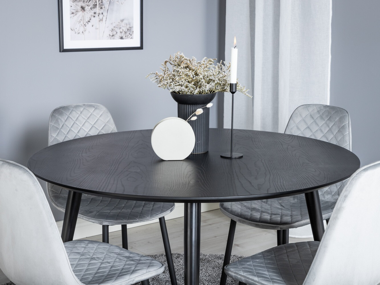 Dining set Dallas 1183 (Grey + Black)