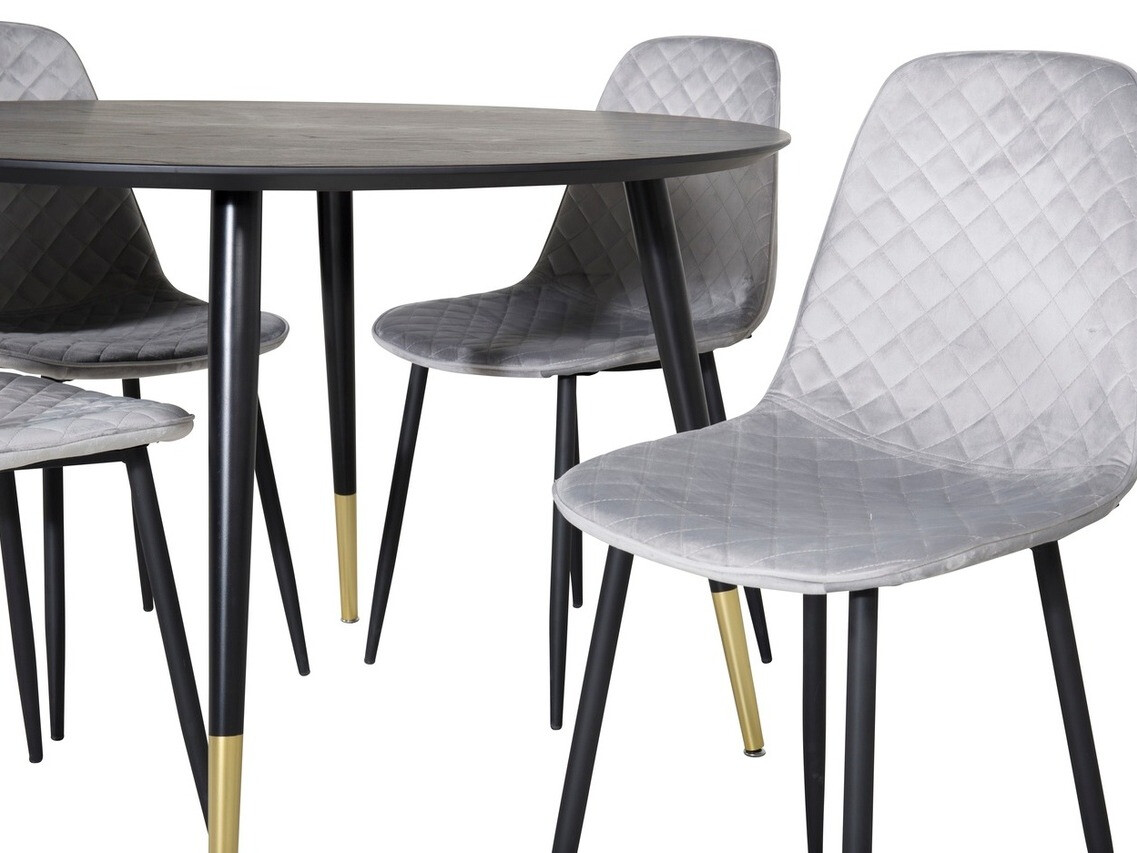 Dining set Dallas 1183 (Grey + Black)
