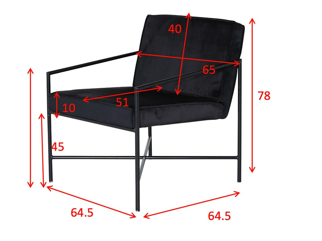 Armchair Dallas 1707 (Cream + Black)