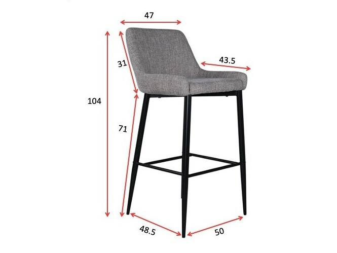 Bar stool Dallas 2647 (Beige + Black)