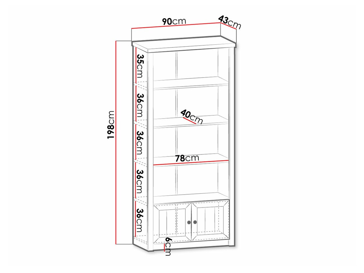 Bookcase Ferdore 112