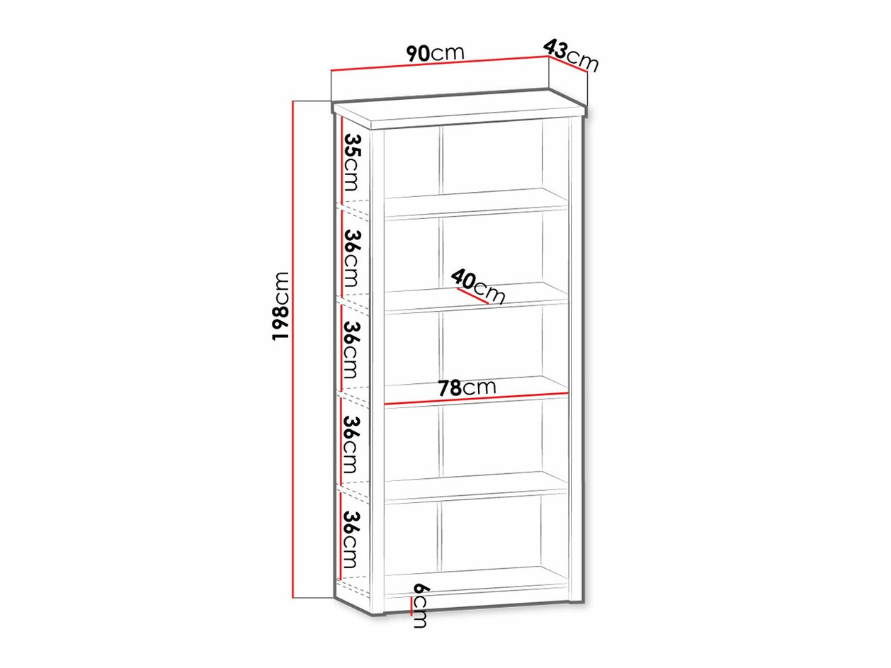 Bookcase Ferdore 114