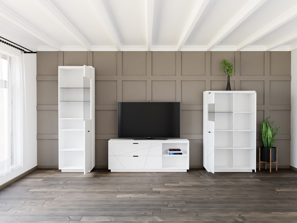Living room set Fivale 112 (Glossy white + White)
