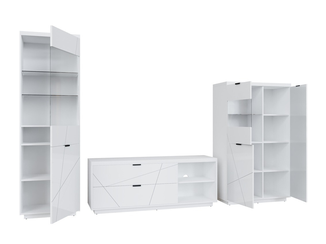 Living room set Fivale 112 (Glossy white + White)