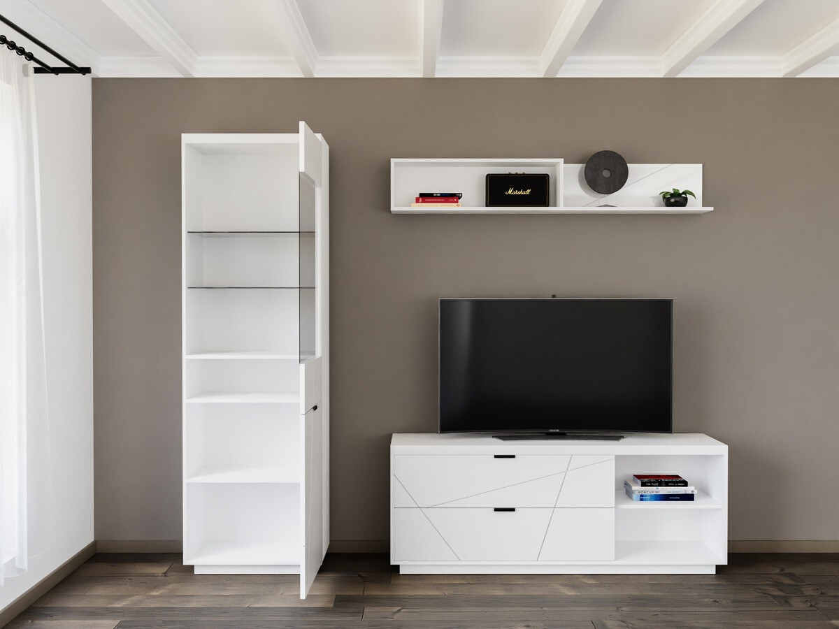 Living room set Fivale 113 (Glossy white + White)