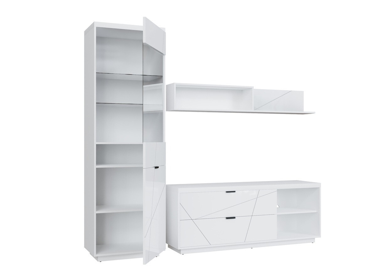 Living room set Fivale 113 (Glossy white + White)