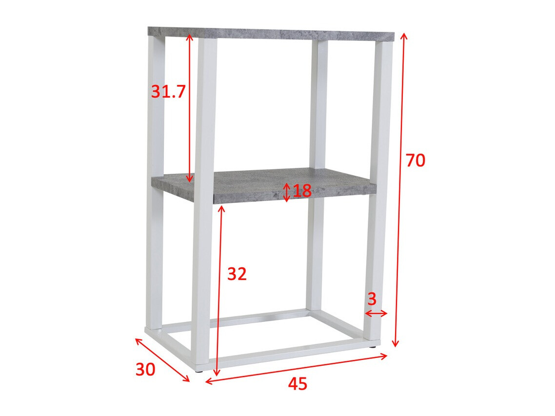 Side table Dallas 3219 (Black + Concrete)