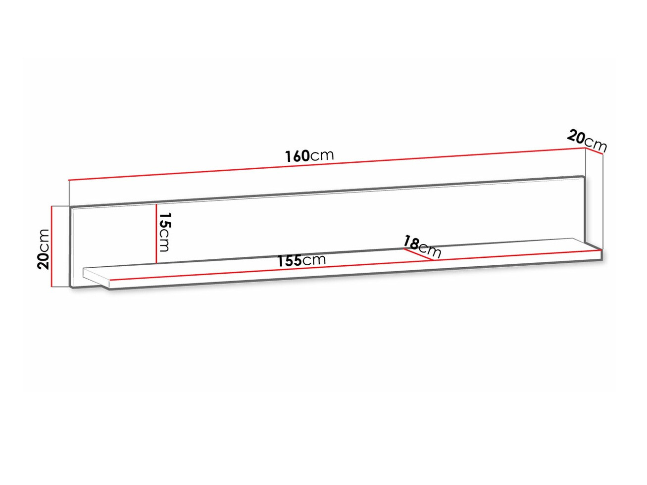 Wall shelf Ferdore 151