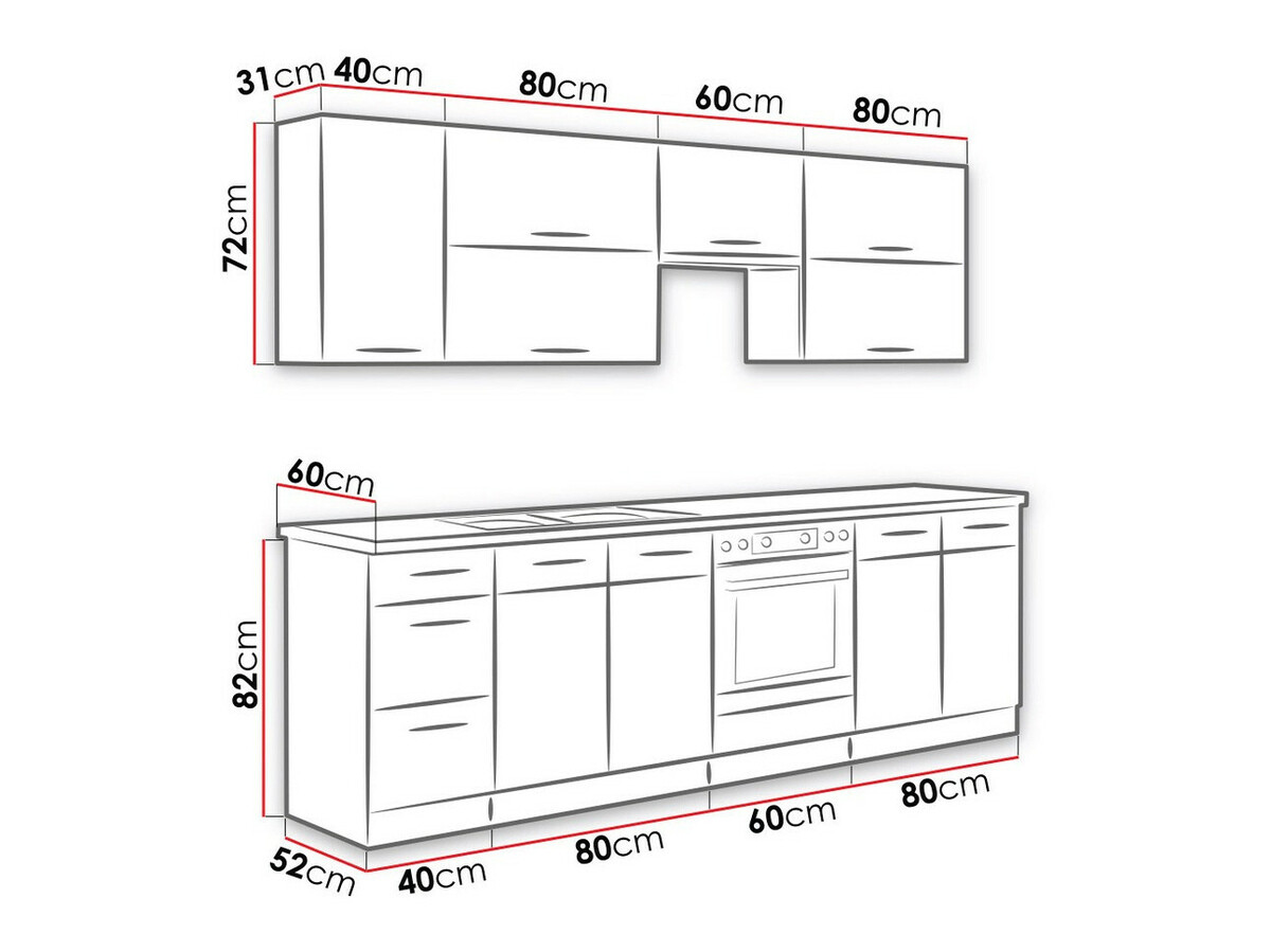 Modular kitchen set Wood White 138
