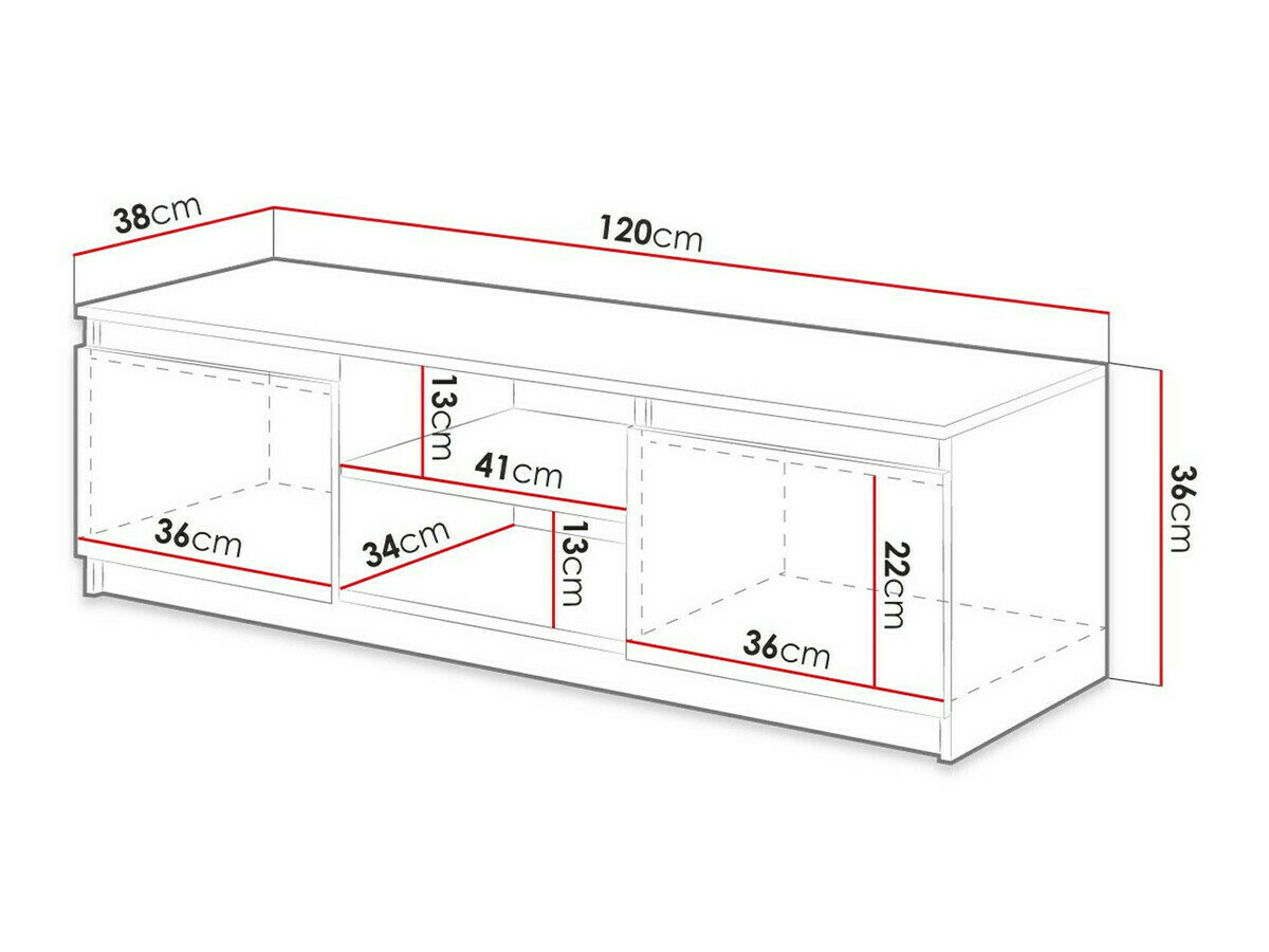 TV stand Sarasota 139 (Chestnut)