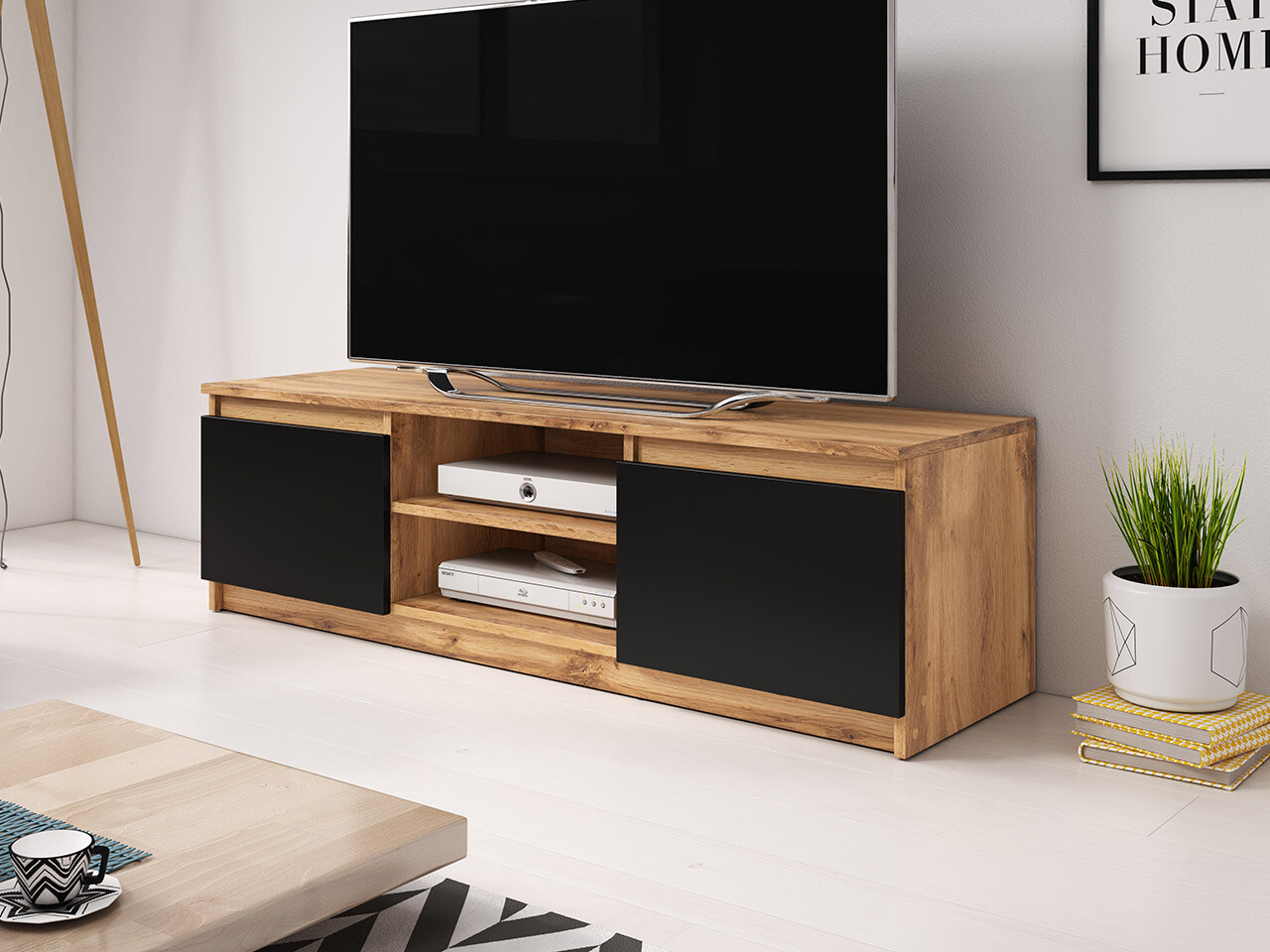 TV stand Sarasota 139 (Wotan Oak + Graphite)