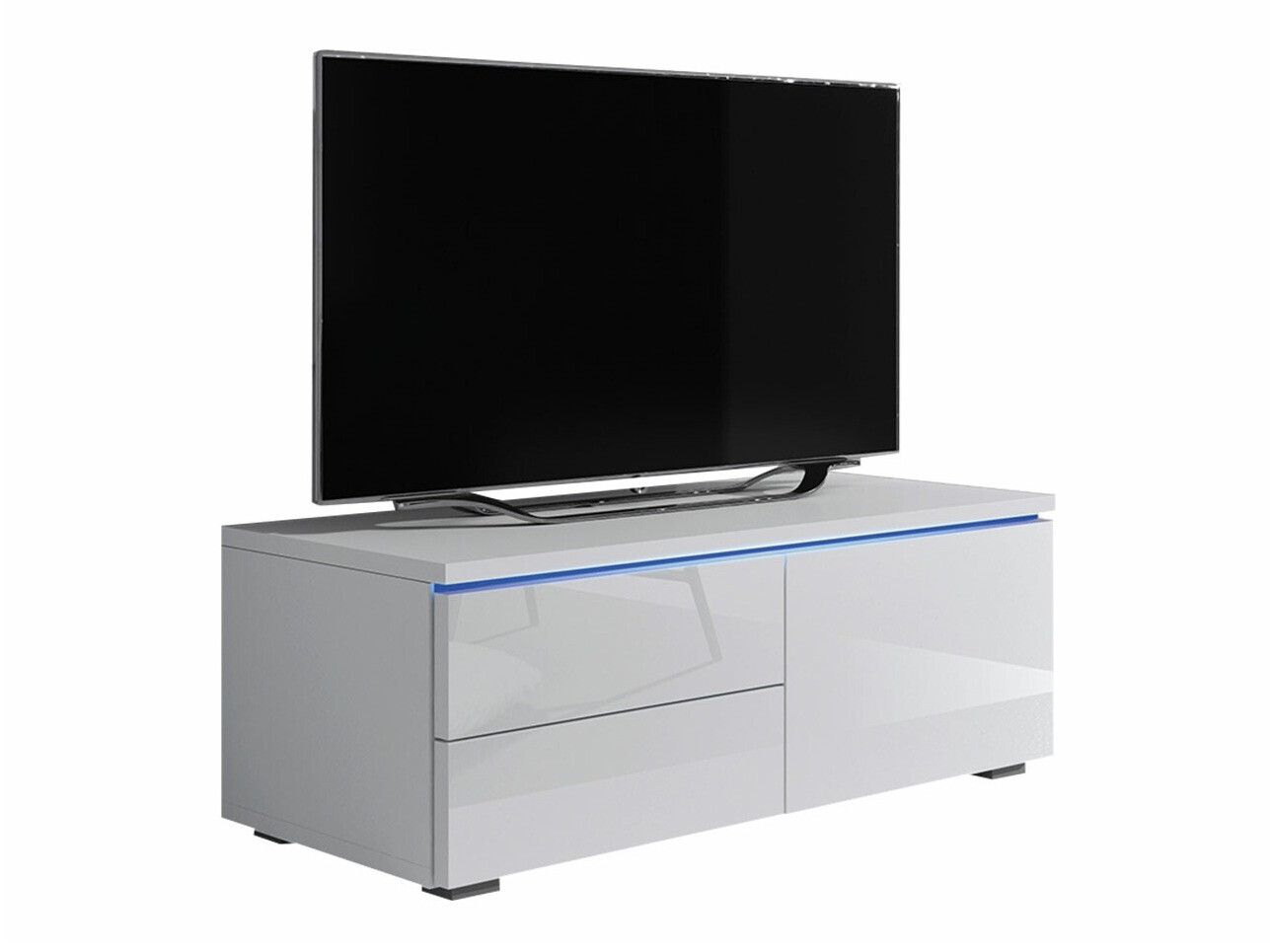 TV stand Uva VI (White + Glossy white)