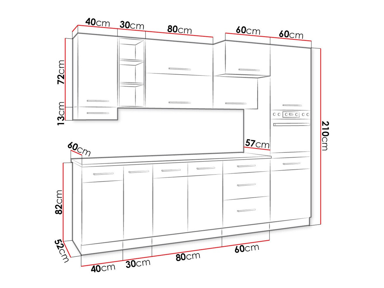 Modular kitchen set Wood White 137
