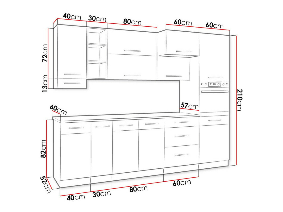 Modular kitchen set Wood White 137