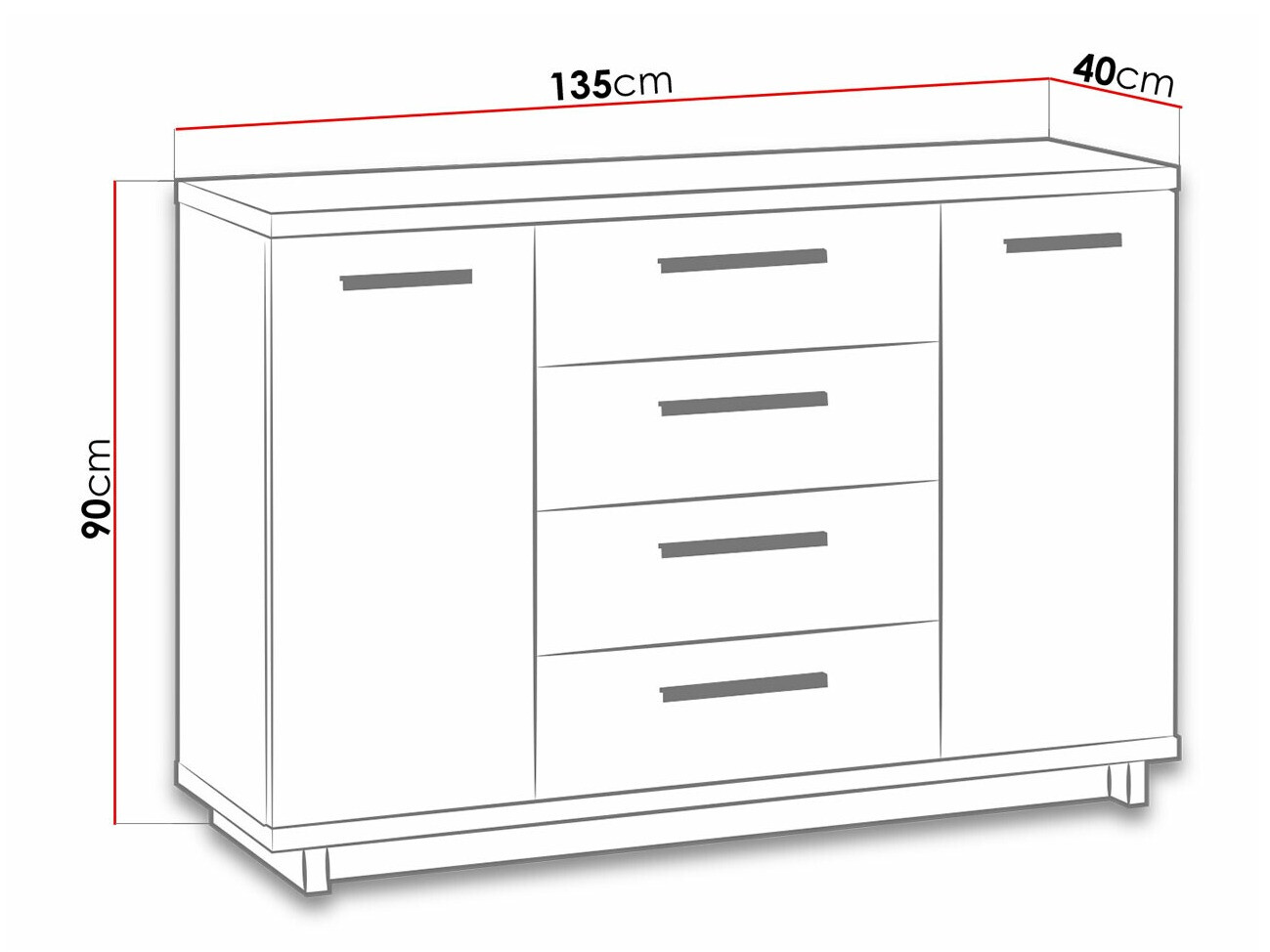 Chest of drawers Morlira 100