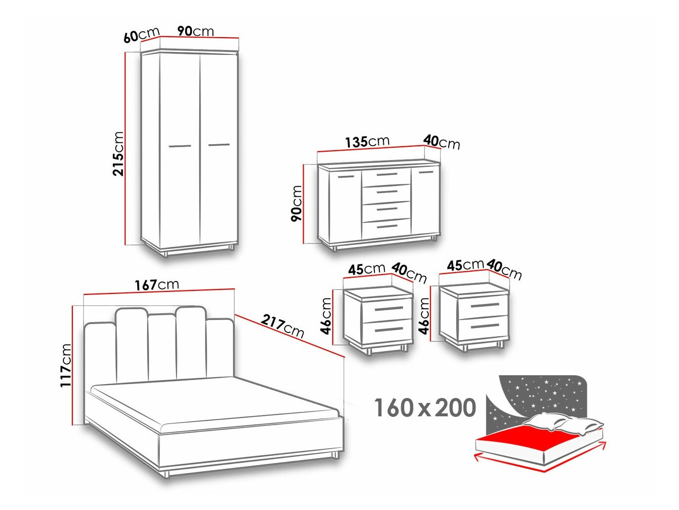 Bedroom set Morlira 116