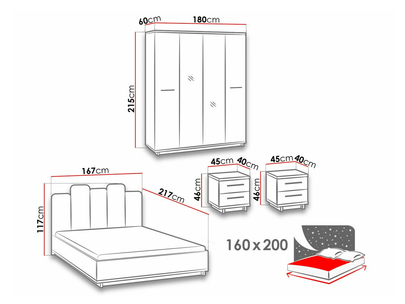 Bedroom set Morlira 118