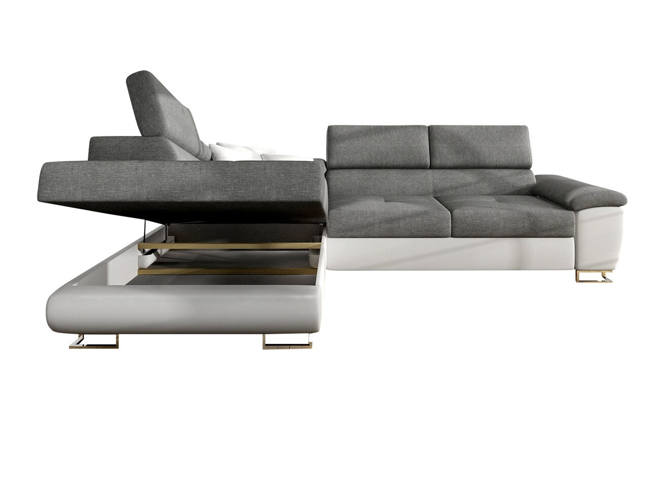 Corner sofa Comfivo Ruta II (Soft 017 + Lux 06 + Soft 017)
