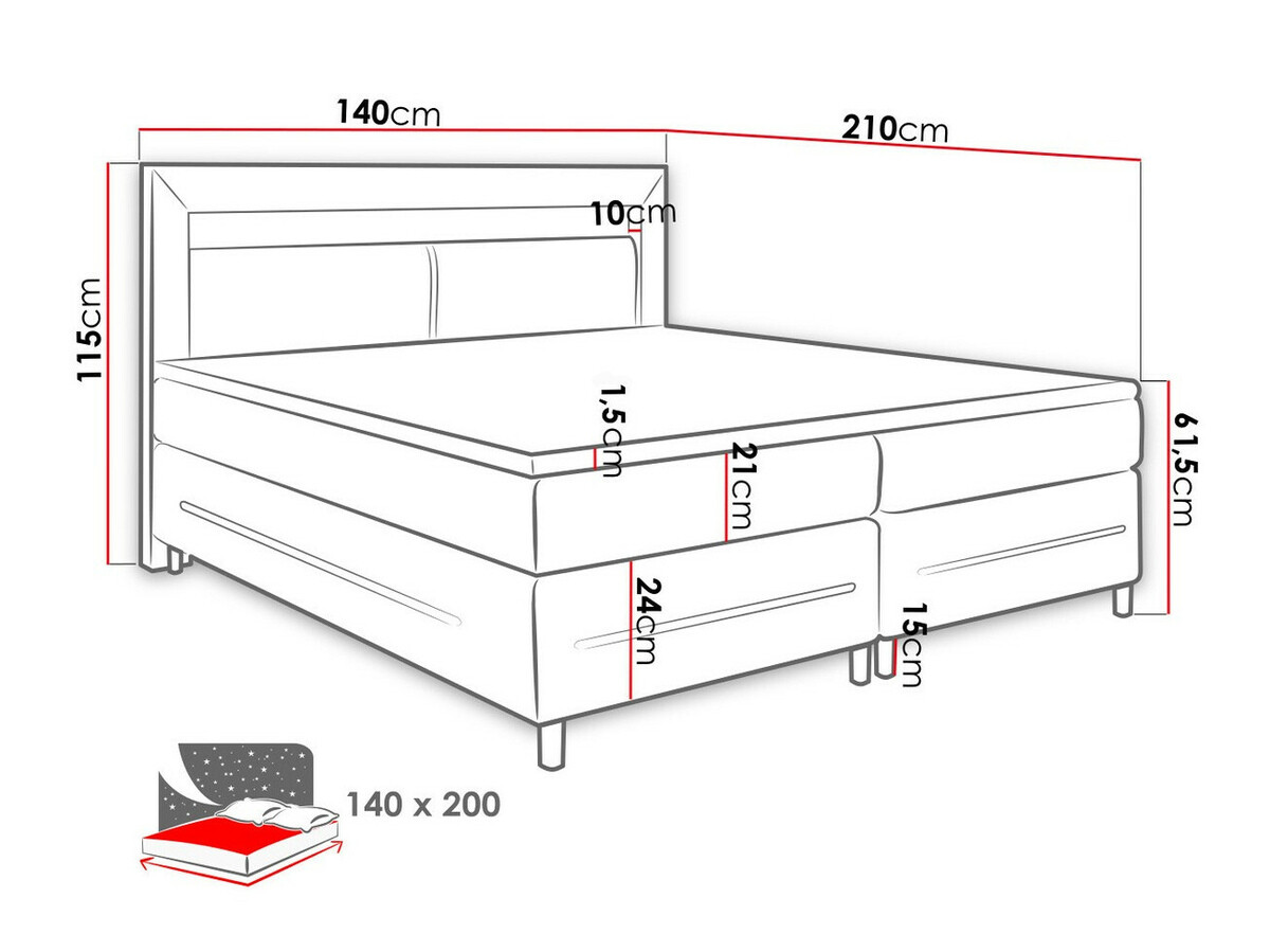 Continental bed Ros (Soft 100)