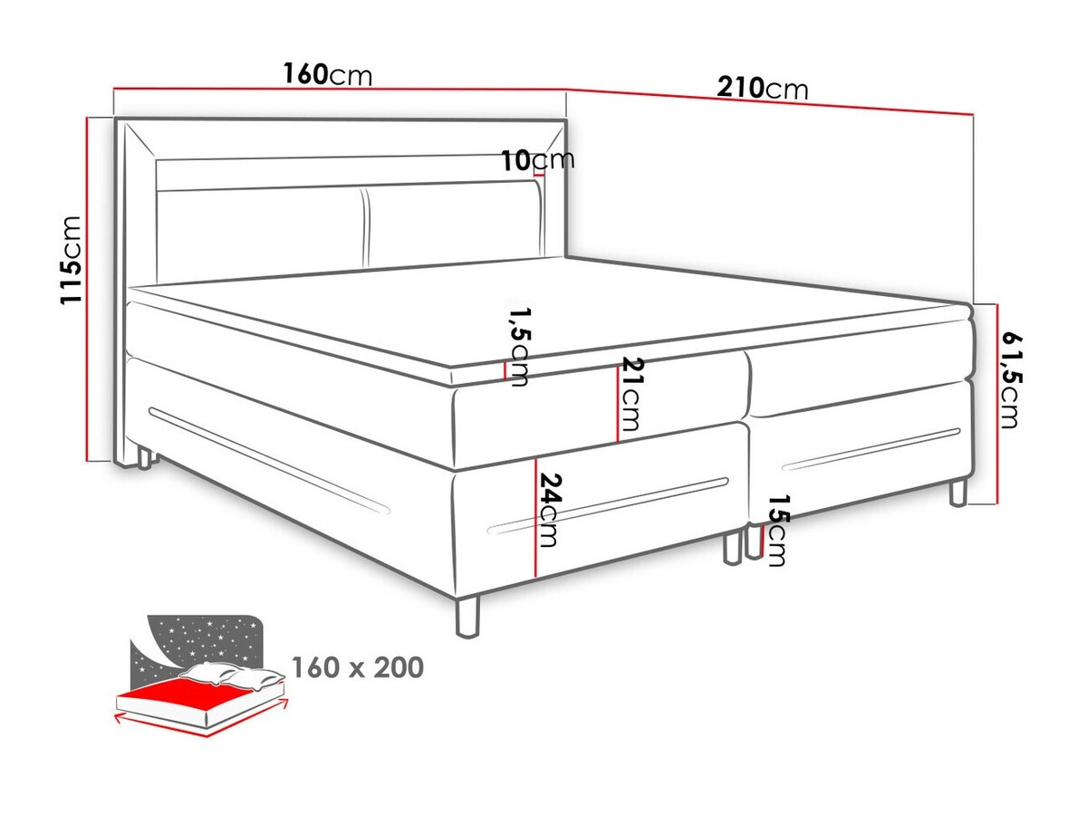 Continental bed Ros (Soft 100)