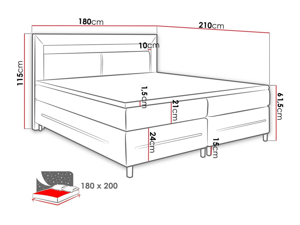 Continental bed Ros (Soft 100)