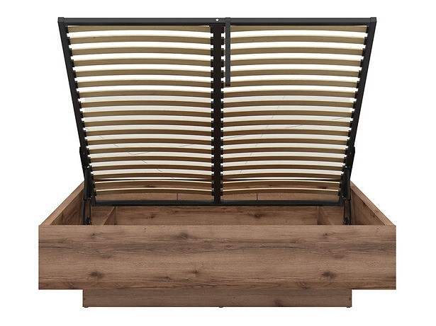 Bed Fivale 122 (Dark Delano oak + Glossy white)