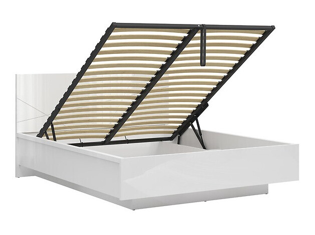 Bed Fivale 122 (Glossy white + White)