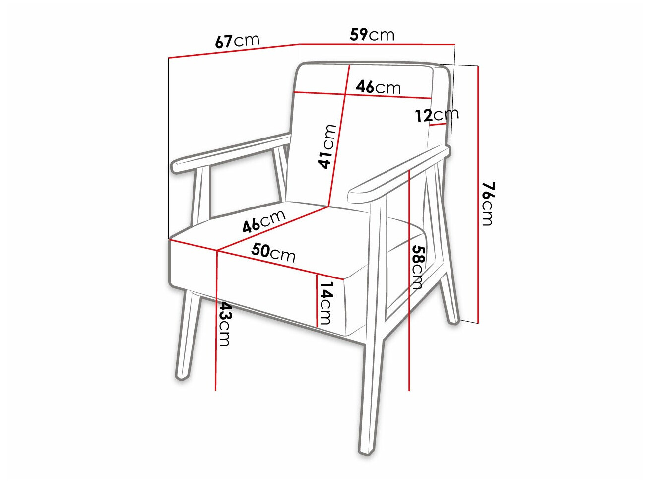Armchair Clovis 100 (Poso 14)