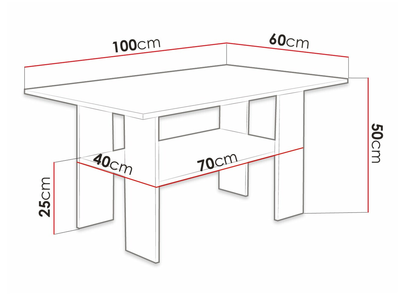 Coffee table Reading 101 (Black + Craft oak)