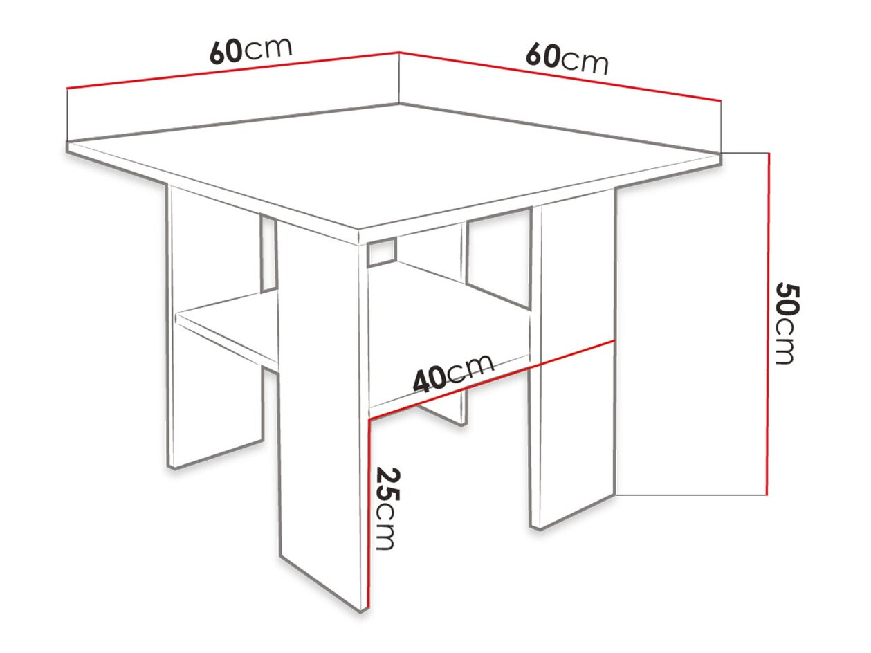 Coffee table Reading 102 (Black + Craft oak)