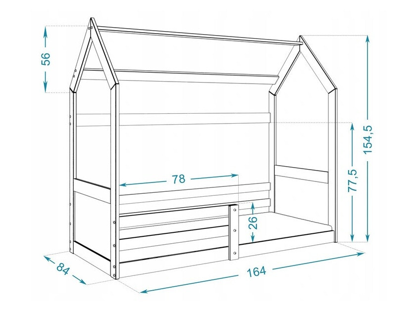 Bed Aurora 174 (Pine)
