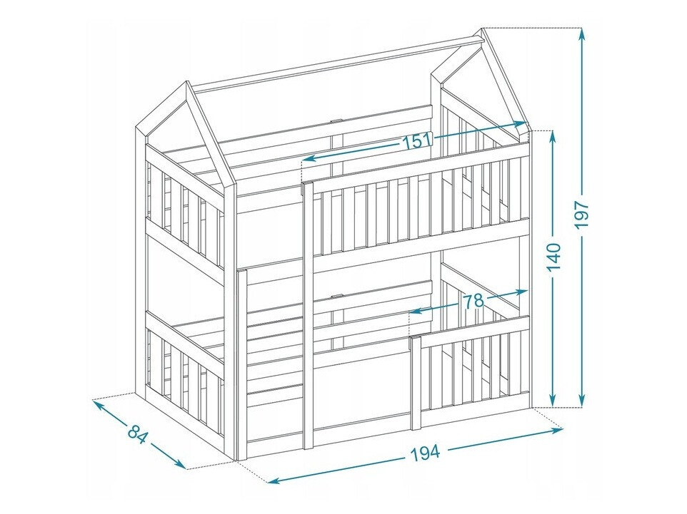 Bunk bed Aurora 175 (Pine)