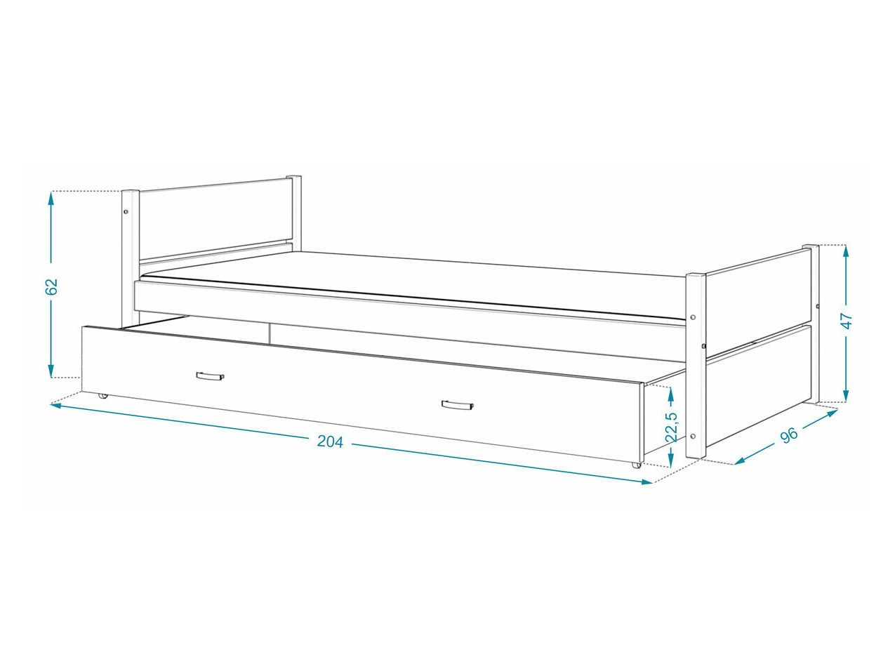 Bed Aurora 176 (Grey)