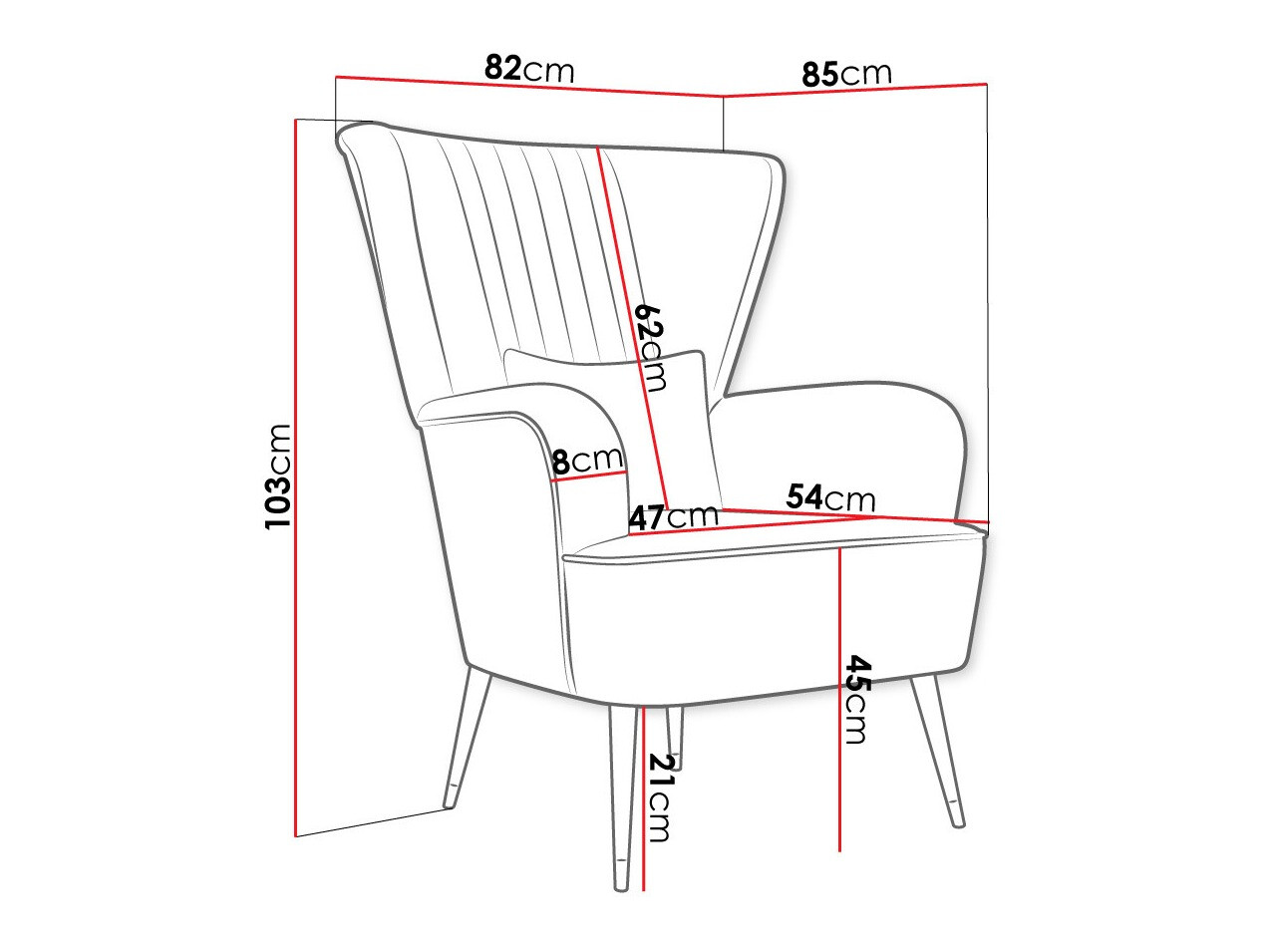 Armchair Orem 111 (Magic Velvet 2201)