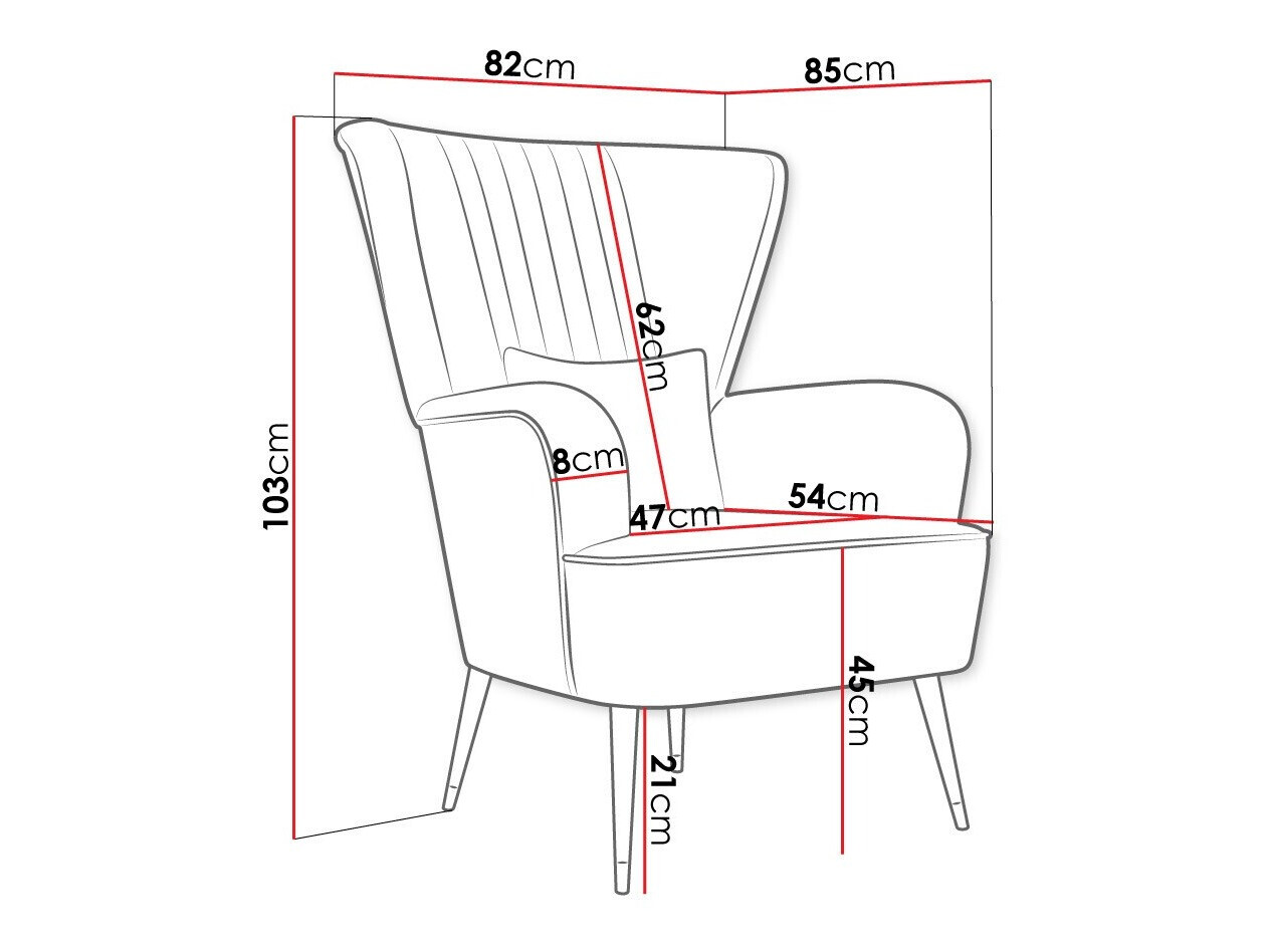 Armchair Orem 111 (Magic Velvet 2216)